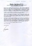 Part 2 - Board 4 - Letter to Adreas Zys from Mark Jacobson, Financial Advisor, showing that evidence has been substantiated - dated 20th March 1990